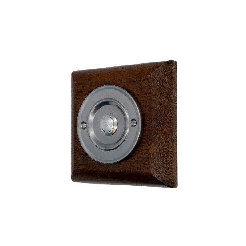 Modern Living Square Wireless Doorbell in Tudor and Brushed Nickel