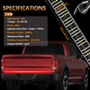 Amexmart 60 Inch Tailgate Light Bar Quad Row LED Tail