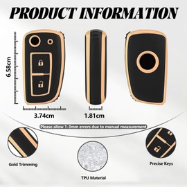 TOOMUME Car Key Cover TPU, Car Key Case Fit for Nissan Micra K14 Qashqai j11 Juke F15 Xtrail T32 Pulsar C13 Rogue Murano Maxima Altima, Protective Key Fob Cover Key Fob Case - 2 Buttons