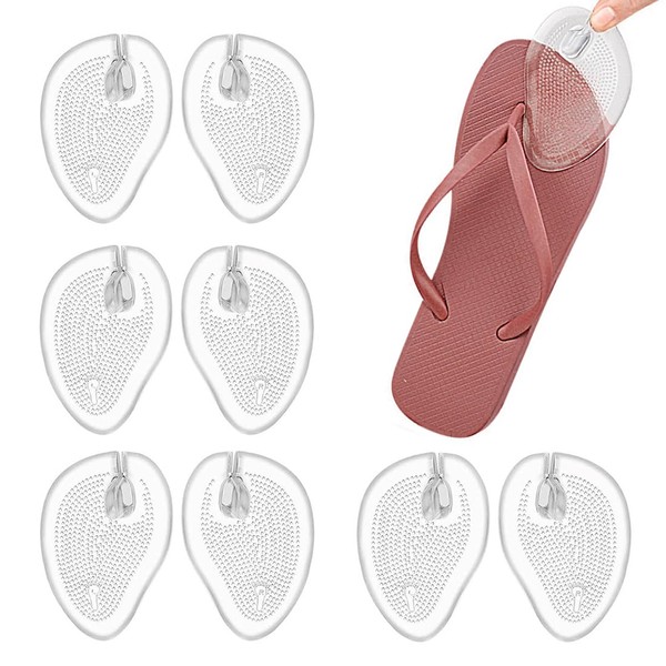 OHREN 4 Paar Zehenschutz Silikon Pads für Flip Flops, Zehentrenner