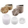 Candle Jar Resin Mold with Poppy Flower Lid, Silicone Concrete