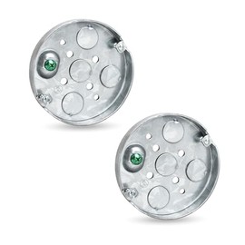 4 inch Round Ceiling Pan Metal Pancake Box for Outlets, Round Shallow Electrical Box,1/2-Inch Deep,1/2-Inch Bottom Knockouts,for Outlets with 4 inch Diameter(2 Pack)