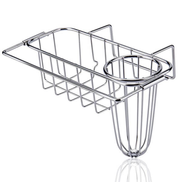 JIANYI 4-in-1 Sponge Holder, 304 Stainless Steel Sponge Holder for