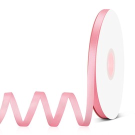 WNIPH Pink Satin Ribbon, 100 Yards Double Faced Solid Fabric Ribbon Roll for Gift Wrapping, Crafts, Wedding, Party, Christmas, Sewing, Floral, Hair, Invitation Decorations (3/8 inch Wide)