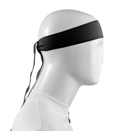 AERO|TECH|DESIGNS | Rush Headband | Moisture Wicking Tie Sweatband | Unisex Adult | One Size | Black