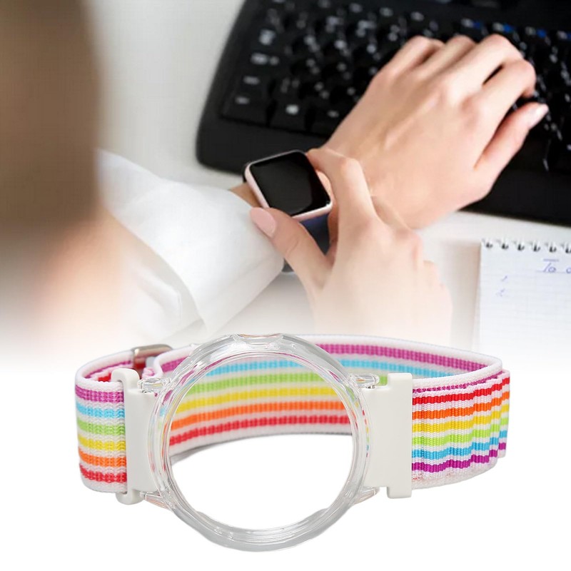 Watch Band Replacement with Plastic Protective Bumper Case, Adjustable Wristband