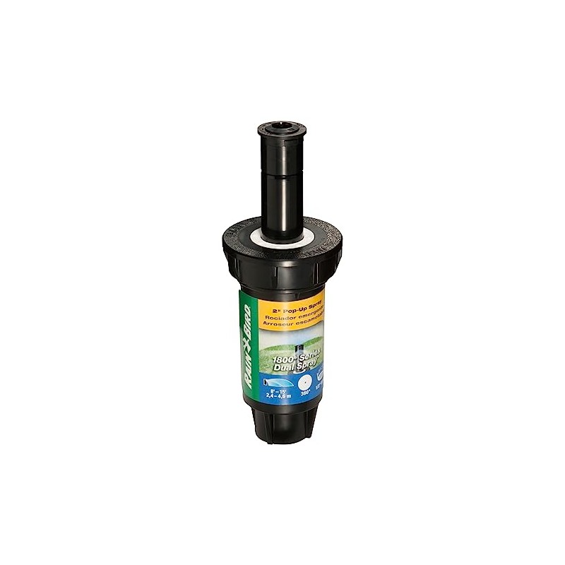 Rain Bird 1802FDS Professional Dual Spray Pop-Up Sprinkler, 360° Full