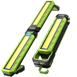 Work Light - 5200mAH Foldable Magnetic Under Hood Working Light with Hooks, Portable Magnetic Rechargeable Cordless 3300LM Job Site Lighting for Mechanic/Car Repairing/Garage