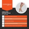Core-Spun 10-15mmHg - Calcetines de compresión graduados para la rodilla,