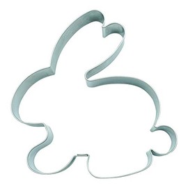 BekkiB Sitting Rabbit 9.5 cm Cookie Cutter Easter Bunny Cookie Cutter Decoration Stainless Steel