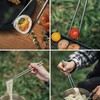 Thous Winds Titanium Chopsticks with Storage Bag, Lightweight Reusable Camping