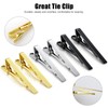 NSI 6 Pcs Tie Clips for Men Elegant Metal Necktie