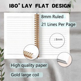 EVER-GOING TUNE Christian Faith Notebook, ‘with God All Things are Possible' Journal, Boho Floral Religious Notebooks, Friend Gifts Notebook,Hardcover Spiral Notebook 5.5x8.3INS