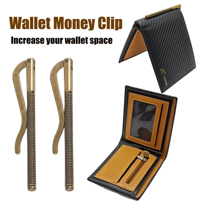 FSDWSIGF 2pcs Money Clip Bulk Custom Wallet Insert Small Spring