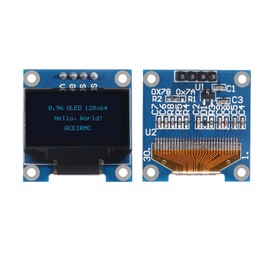 ACEIRMC 4pcs 0.96 Inch OLED Module 12864 128x64 SSD1315 Driver IIC I2C Serial Self-Luminous Display Board Compatible with Arduino Raspberry PI (Blue)