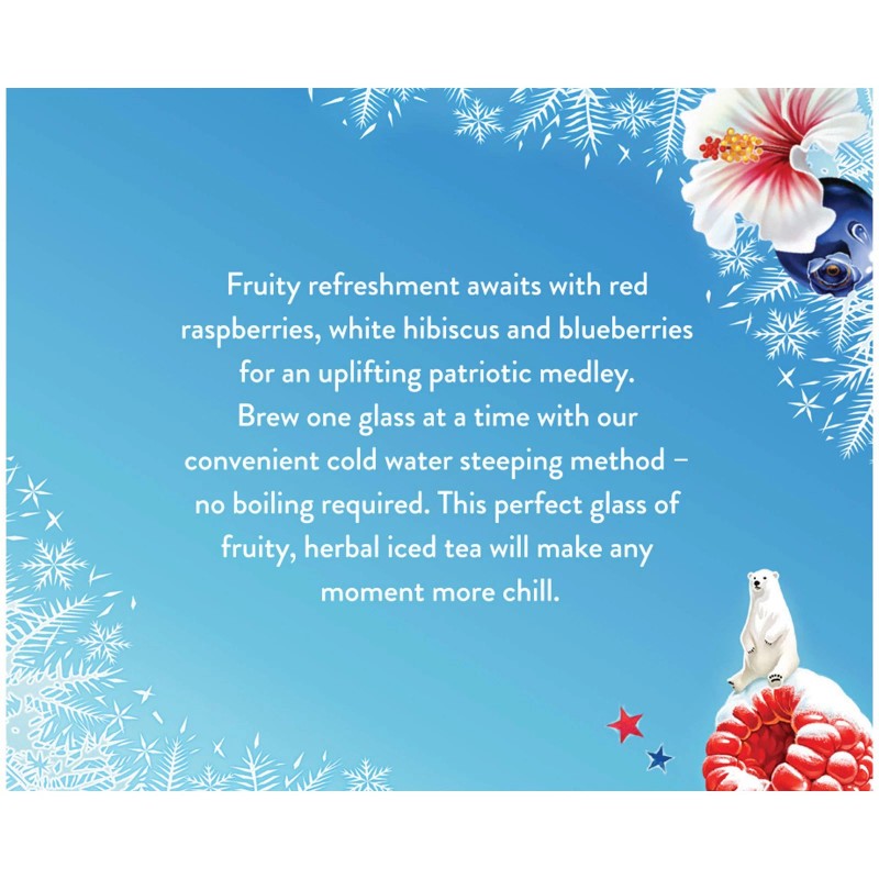 Celestial Seasonings Red White Blueberry Herbal Tea Cold Brew 18