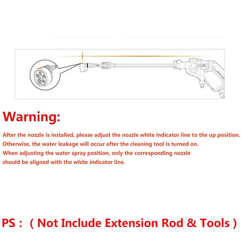 Nozzle for Worx Hydroshot Cleaner WG629 WU629 WG630 Replacement Accessories