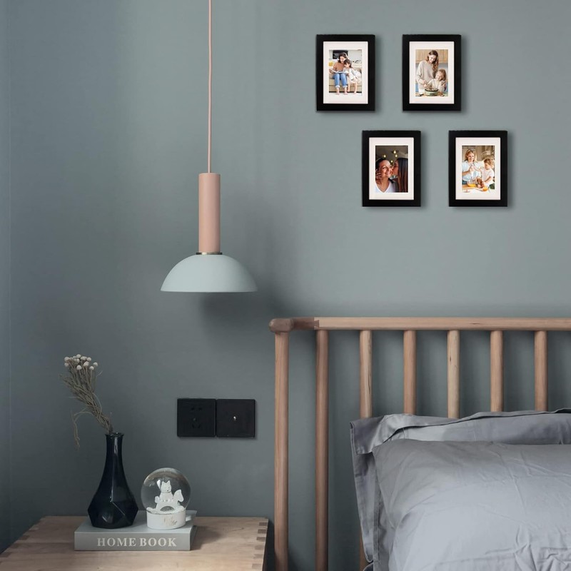 Egofine 5x7 Picture Frame Made of Solid Wood, Display Pictures