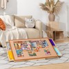 Tektalk Jigsaw Puzzle Table with Leather Bar, Wooden Plateau Portable