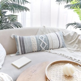 ZICOTO Decorative Boho Lumbar Pillow Cover 14x36 – Beautiful Throw Pillow with Soft Texture for Bed, Couch Decor or as Body Cushion – A Stylish Addition to Your Bedroom
