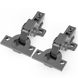 Chibery 20 PCS Inset Soft Close Hinges, Clip ON Plate, 105 Degree, Silent Hydraulic, Self Closing, Black Frameless European Concealed Hinge for Kitchen Cabinet Door, Wardrobes, and Bookcases