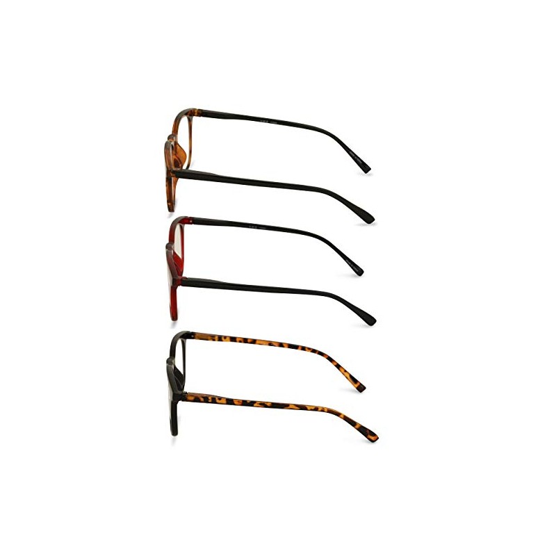 V.W.E. 3 Pairs Classic Readers - Spring Hinge Unisex No