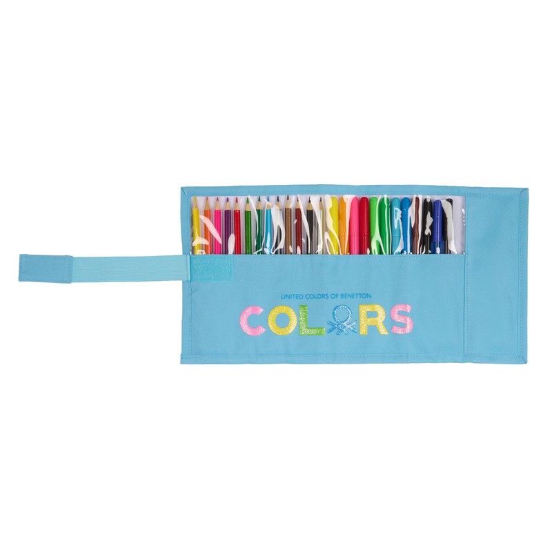Safta Benetton Spring - Useful Roll-up Pencil Case Included, Pencil