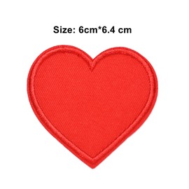 Red Heart Iron on or Sew on Patch 2 pcs