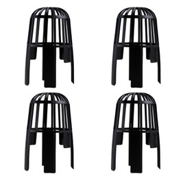 4 PCS Black Gutter Guard, Downpipe Leaf Guard with Durable Design, Drain Covers Outdoor Covers A Area of 8 * 8 * 13 cm, Prevents Clogging from Leaves and Debris