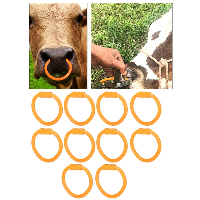 10Pcs Nylon Bull Nose Ring Accessory for Cattle Cow Farm