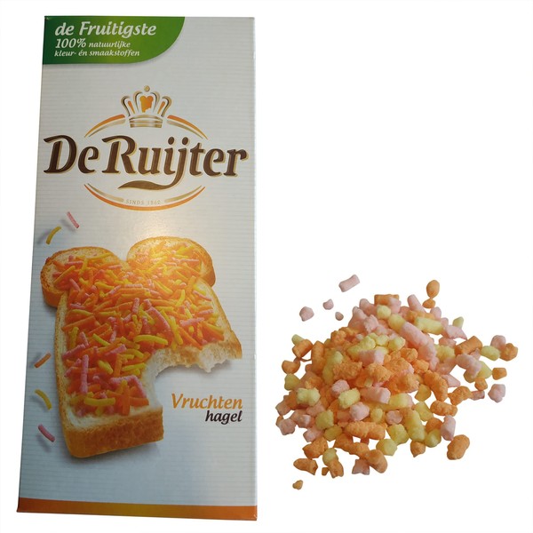 De Ruijter Fruit Sprinkles (Vruchten Hagel), 400 Gr (14.1 Oz), 1 Box