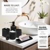 XLHOMO Resin Matte Black Bathroom Accessories Set 8 Pcs -