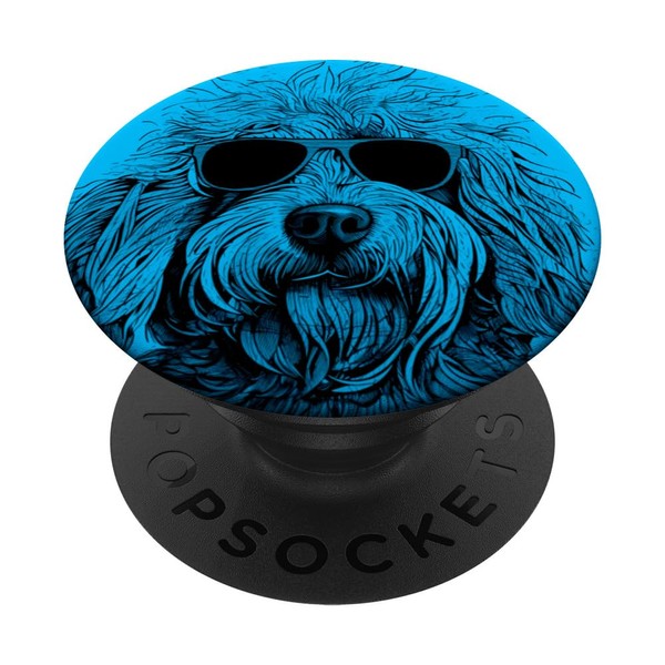 Komondor Hund Pop Art Design Illustration Bunt PopSockets mit austauschbarem