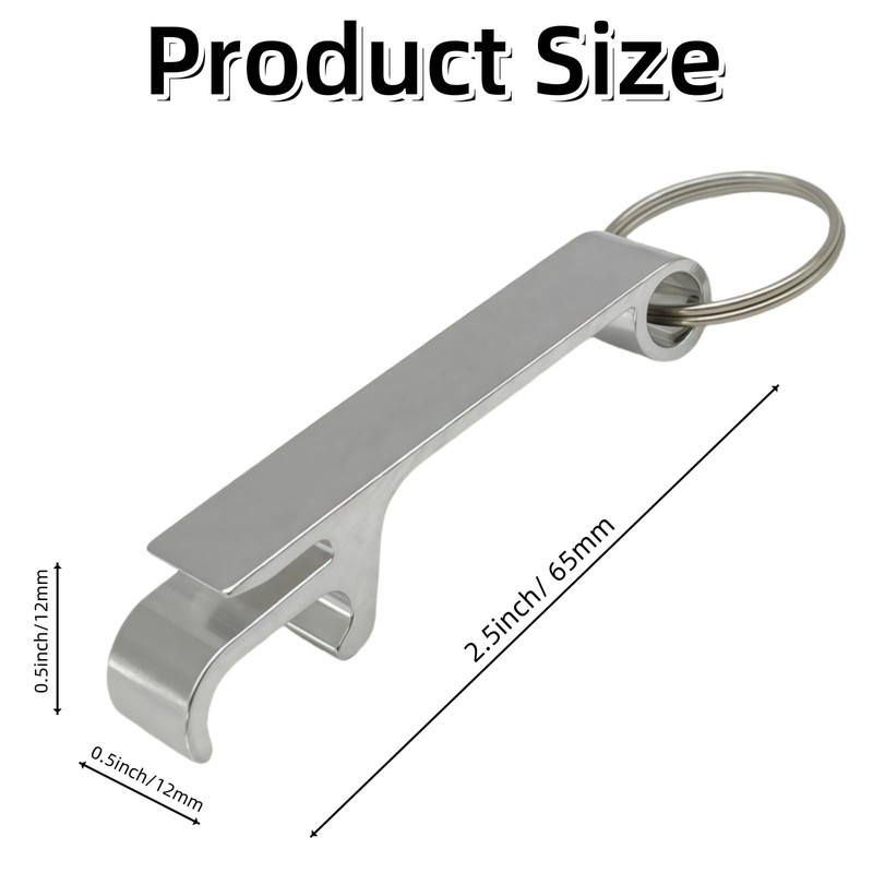 ZHANGBY 50 Pack Metal Bottle Opener Keychain Bulk, Portable Beer