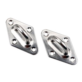 HONGCI M8 Heavy Duty Sun Shade Sail Fixing Kit for Garden Triangle and Square, Rectangle - 304 Stainless Steel Sun Shade Sail Fixing Hardware Accessories Kit (Fixing Kit a - 2x4x2) (Pad Eyes x 2)