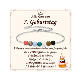 PDTU Birthday Gift for Girls 6-18 Years, Colourful Bracelet Gift for Teenagers Birthday, Resin