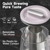 ICOOKPOT Titanium & Stainless Steel Electric Kettle with Tea Infuser