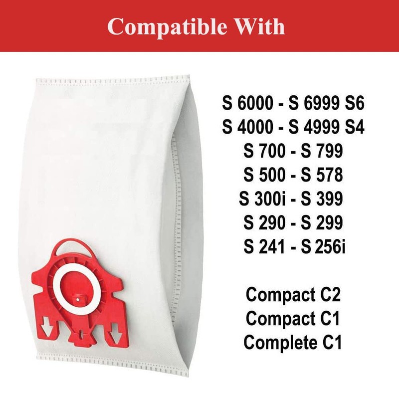 15Pcs Vacuum Bags, Air Clean 3D Efficiency Dust Bag Replacement