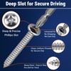 #8 x 1/2" (100 Pack) Stainless Steel Phillips Pan Head