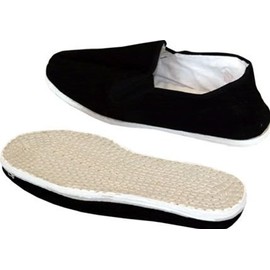 Men's Martial Art Kung Fu Tai Chi Cotton Sole Canvas Shoes (13) Black