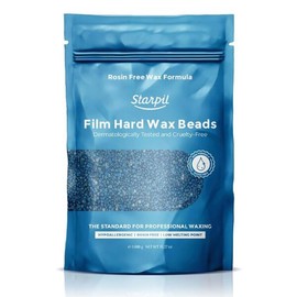 Starpil 없는 제모를 위한 스타필 왁스 1000g / 2.2파운드 블루 저자극 하드 비드, 스트라이프리스 바디 빈, 폴리머 블렌드 비키니, 민감성 피부를 거친 제모용 비드 Wax for Painless Hair Removal, Starpil Hard Wax Beans 1000g/2.2lbs Blue Low-Irritation, Stripless Body Wax, Polymer Blend Bikini Wax for Coarse Hair and Se
