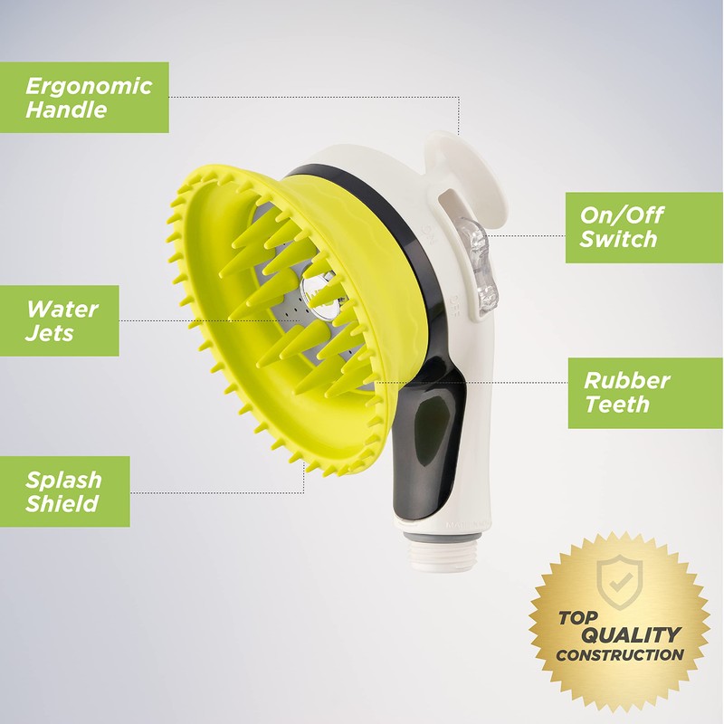 WD Handheld Shower Brush with On/Off Switch | Shield Water