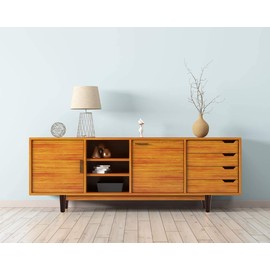 6 Inch Wood Furniture Legs Replacement Cabinet Couch Chair Sofa Legs Set of 4 Walnut Finished Mid Century