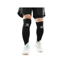 Kelme Sports Compression Leg Sleeves Breathable Mesh Fabric, Black, M