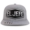 Trendy Apparel Shop El Jefe Embroidered 100% Cotton Flatbill Snapback