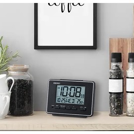 SEIKO Easton Digital Everything Alarm Clock, Black