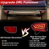 BINQIGOO LED Rear Bumper Reflector Light Fog Tail Lamps Compatible