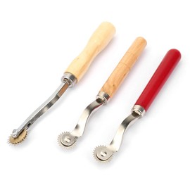 3 Pieces DIY Leather Paper Fabric Craft Sewing Wheel Roulette Tool Stitch Marker Cutting Tool Copy Wheel for Sewing Cardboard Ritz Perforating Tool Paper Spacer