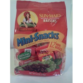 Sun Maid Natural California Raisins Mini Snacks (Pack of 8)