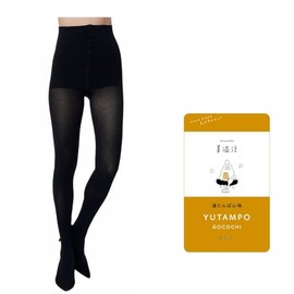 Fukusuke Satisfying, Hot Activity, Yutanpo Tights, 1 Pair Set, Women's, Black